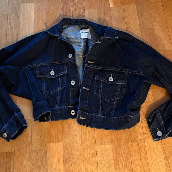 Bershka dark denim cropped jacket - Picture 2 of 3